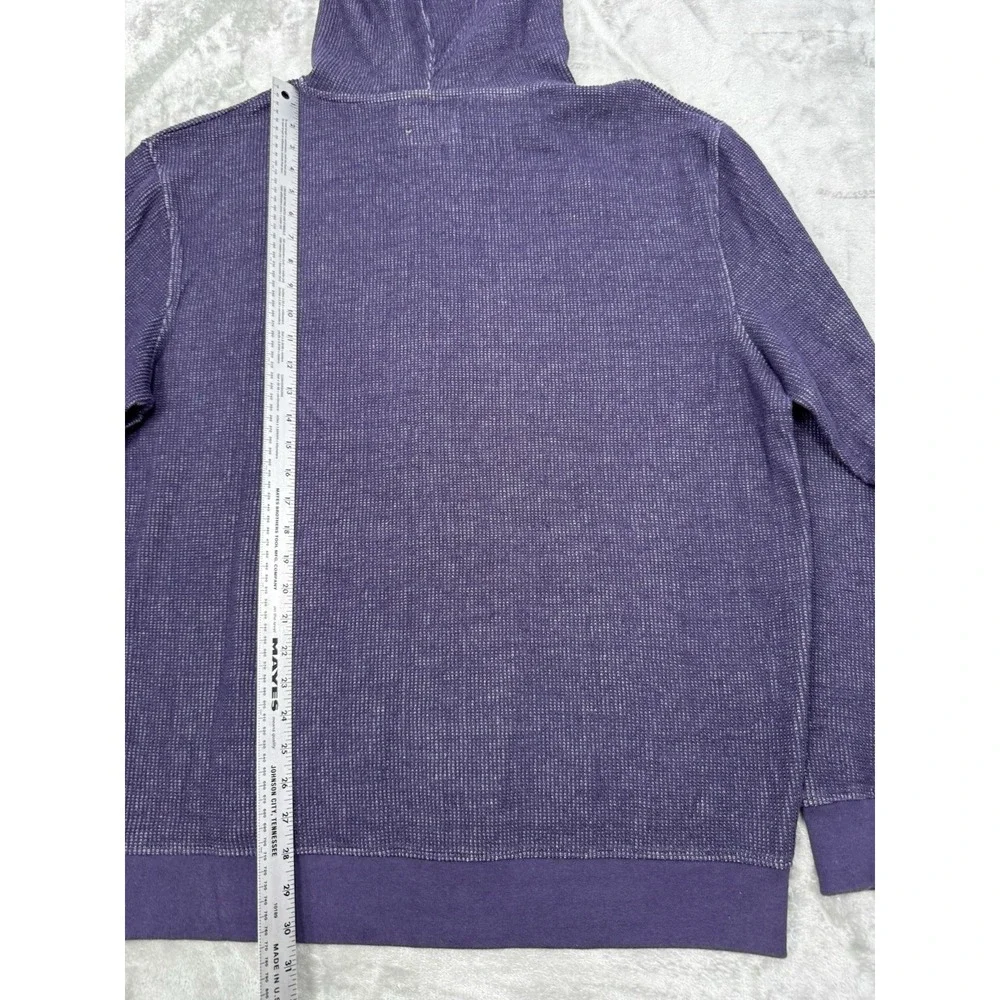Vintage Zoo York Jacket Mens XXL 2XL Purple Full Zip Thermal Hoodie Hip Hop Y2K